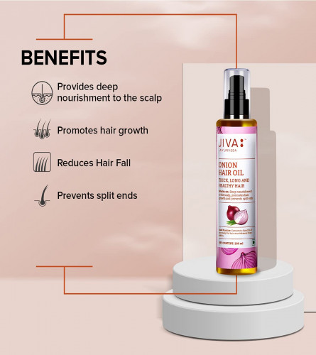 Jiva Onion Hair Oil Prevents Hairfall and Nourishes the Scalp