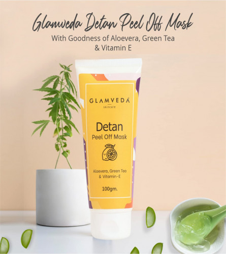 Glamveda Detan Peel Off Mask| Removes Pigmentation & Sun Tan| Paraben free