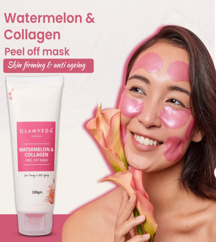 Glamveda Watermelon & Collagen Peel Firming & Anti Aging Off Mask For Women
