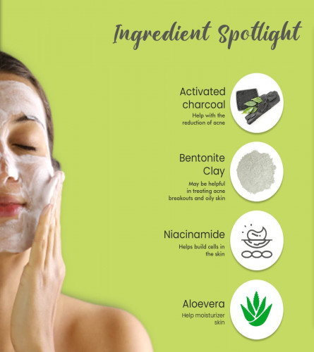 Glamveda Activated Charcoal Clay Face Wash
