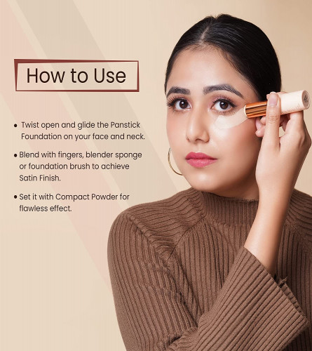Swiss Beauty Satin Finish Panstick Foundation - Cocoa 7 gm (Pack Of 2)