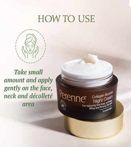 Perenne Collagen booster Night cream With Retinol And Hyaluronic Acid For All Skin Types