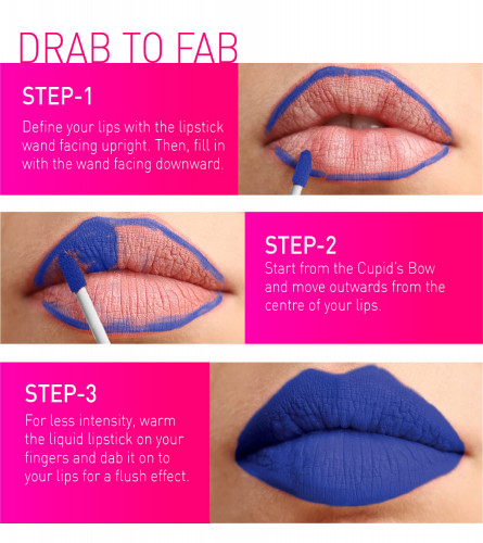 MyGlamm LIT Liquid Matte Lipstick - IMO Blue 3 ml (Pack Of 2)