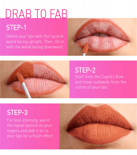 MyGlamm LIT Liquid Matte Lipstick - Perk Up 3 ml (Pack Of 2)