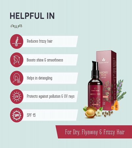 Avimee Herbal Madhu Plus herbal hair serum with SPF 15 | Reduces Frizz & Detangles Hair