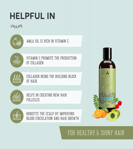 Avimee Herbal Amla Hair Oil | For Strong, Long & Thick Hair | Amla Fruit & Seed Oil