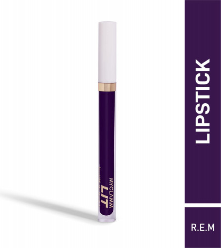 MyGlamm LIT Liquid Matte Lipstick -  R.E.M, Purple 3 ml (Pack Of 2)