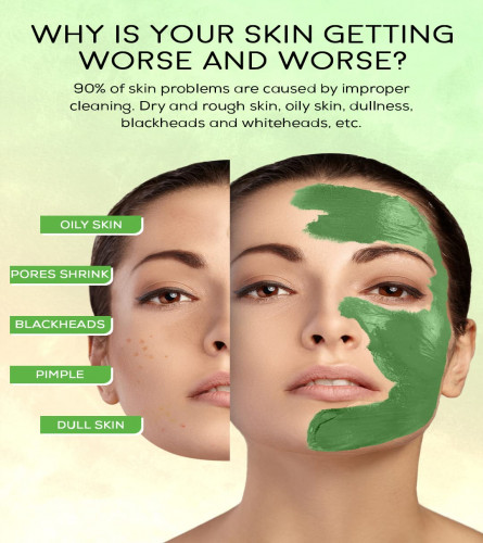 Spantra Green Tea Clay Mask Calms and Soothes the Skin Oil and Irritation Free Skin