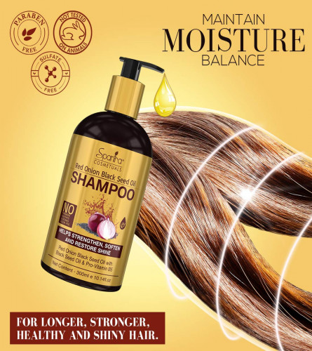 Spantra Onion Shampoo With Red Onion Seed Oil Extract Pro-Vitamin B5 for Repairing Dry Scalp