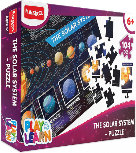 Funskool Play & Learn-Solar System,Educational,104 Pieces,Puzzle,for 6 Year Old Kids and Above,Toy