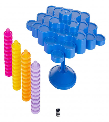 Funskool Games - Topple, Strategy balancing and skill game, Stack 5 in a row, For Kids & Family