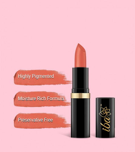 Iba Pure Lips Moisturizing Lipstick Peach Sparkle 4 g (Pack Of 2)