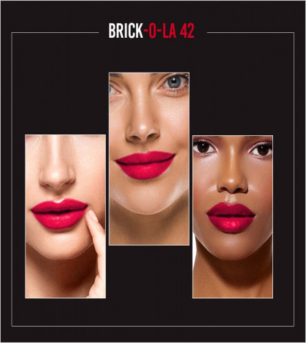 Colorbar Velvet Matte Lipstick Brick-O-La, 4.2g (Pack Of 2)
