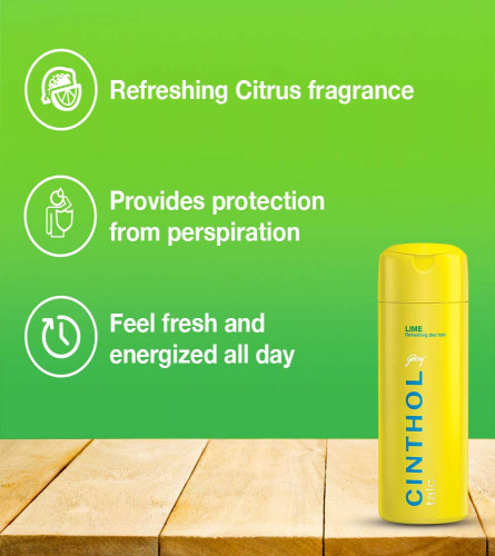 Godrej Cinthol Lime Talcum Powder 300 g (Pack of 2)