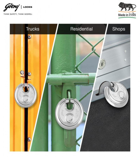 Godrej Locks Duralock - 3 Keys (90mm) Fs