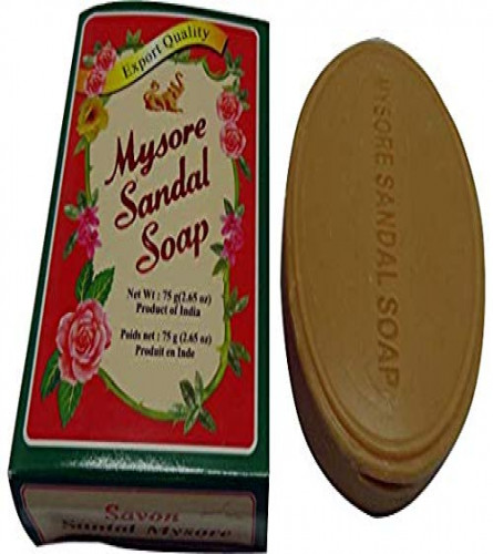 Mysore Sandal Bathing Soap With Sandalwood Oil 75 Gm X 6 Pack (Free Shipping Worldwide)