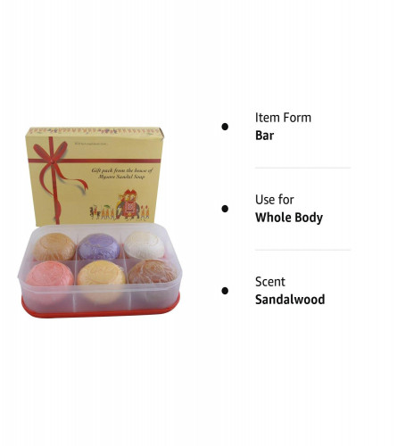 MYSORE SANDAL SOAP Soap,150 GM ( Pack of 6) (Free Shipping Worldwide)