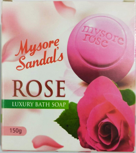 Mysore Sandal's rose luxury bath soap, 150 GM (Pack of 6) (Free Shipping Worldwide)