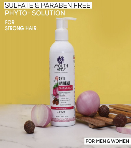 Ayouthveda Anti-hairfall Shampoo Fights Premature Hair Fall Improves Hair Density & Texture