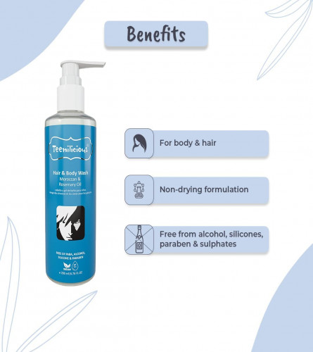 Teenilicious Hair & Body Wash With Moroccan & Rosemary Oil 200 ml