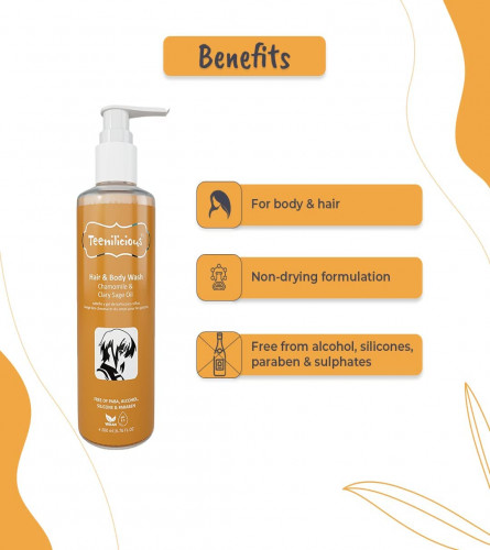 Teenilicious Hair & Body Wash With Chamomile & Clary Sage Oil 200 ml