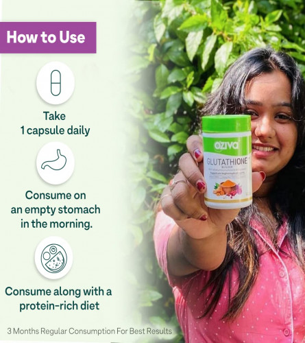 OZiva Plant Based Glutathione Builder, 60 cap