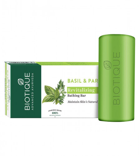 Biotique Basil And Parsley Revitalizing Body Soap, 150 GM X 2 PACK (Free Shipping Worldwide)