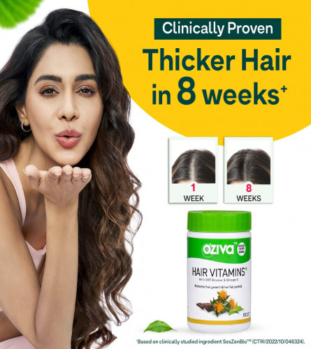 OZiva Hair Vitamins  for Hair Fall Control & Hair Growth 60 Cap