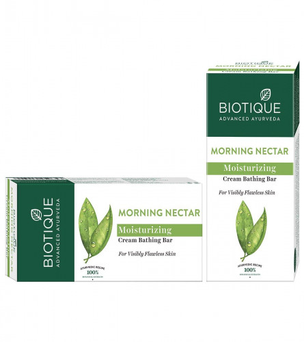 Biotique Bio Morning Nectar Flawless Cream Bathing Bar, 150 GM X 2 PACK (Free Shipping Worldwide)
