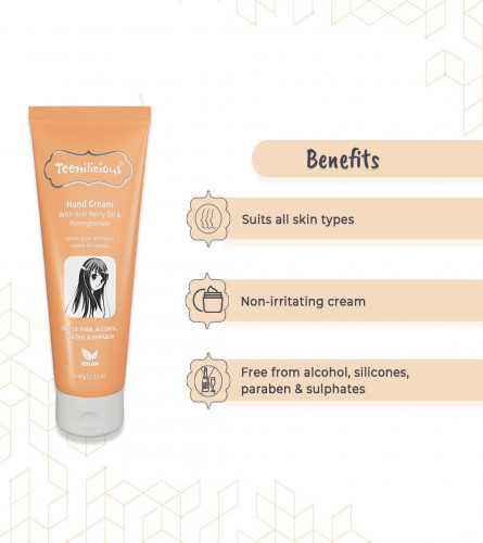 Teenilicious Hand Cream With Acai Berry Oil & Pomegranate for Women