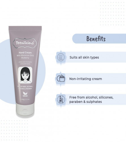 Teenilicious Hand Cream With Moroccan Oil & Mulberry for Women