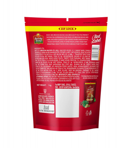 Red Label Tea 1 kg Pack, Strong Chai from the Best Chosen Leaves, Rich in Healthy Flavonoids