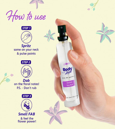 Plum BodyLovin' Orchid-You-Not Long Lasting Eau De Perfume 15 ml (Pack of 2)