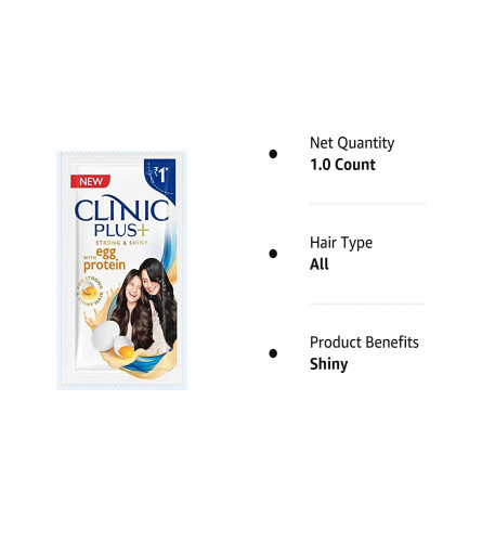 Clinic Plus Strong and Shiny Shampoo Sachet (6ml) - Pack of 192 Sachets (Free Shipping Worldwide)