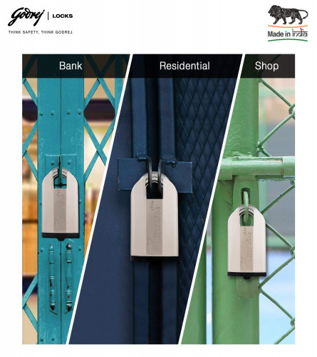Godrej Locking Solutions and Systems Herculoc Plus 4 Keys Padlock Silver