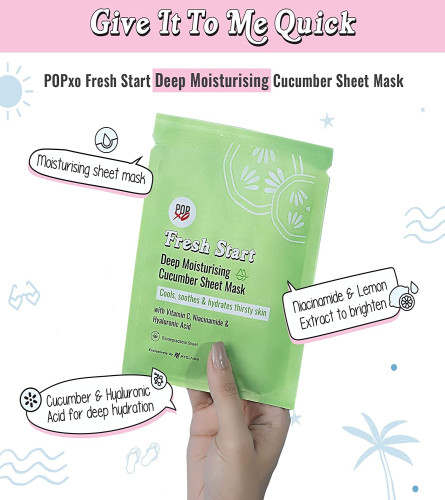 MyGlamm POPXO FRESH START DEEP MOISTURISING CUCUMBER SHEET MASK