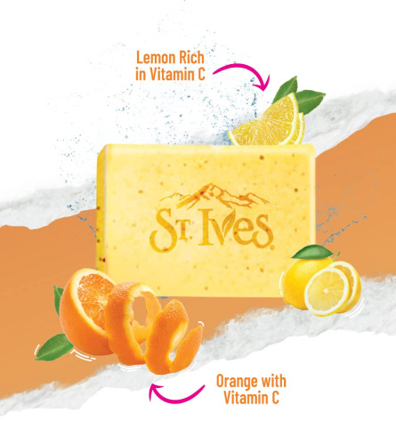 St. Ives Vitamin C & Orange Bathing Scrub Soap 125 gm (Pack Of 5)