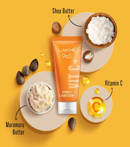 Lakme Vitamin C+ Night Cream 50 g (Pack of 2)