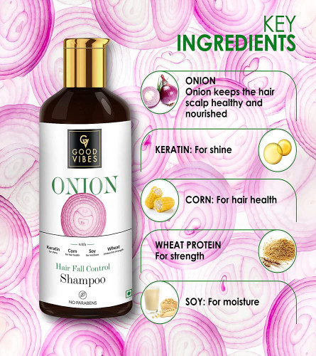 Good Vibes Onion Hairfall Control Shampoo