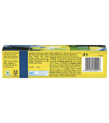 Closeup Lemon mint Toothpaste From India's No. 1 Gel Toothpaste 150 gm X 2 PACK, Free shipping world