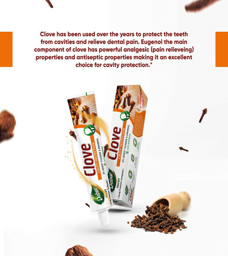 Dabur Herb'l Clove Cavity Protection Toothpaste - 600g (200g x 3| No added Fluoride & Parabens ,