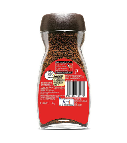 NESCAFE Classic Instant Coffee Powder, 95 g Jar Instant Coffee Made with Robusta Beans Free shipping