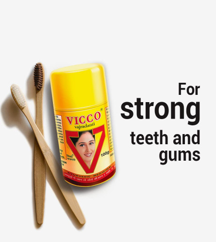 VICCO VAJRADANTI POWDER For Strong and Healthy Teeth & Gums100 gms (Pack of 3) Free shipping world