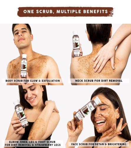 Bella Vita Organic Exfoliate Coffee Scrub for Face & Body 75 gm (Pack of 2)