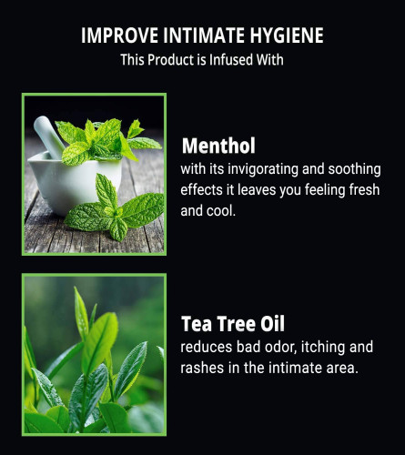 Skin Elements Intimate Wash for Men with Menthol | pH Balanced Foaming Hygiene Wash