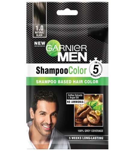 Garnier Men Shampoo Based Natural Black 1.0 Hair Color