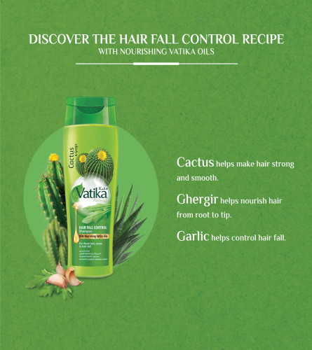 Dabur Vatika Cactus & Gergir Shampoo Hair Fall Control