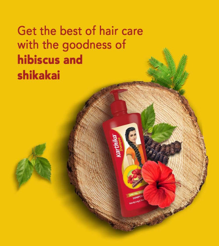 Karthika Hair Fall Shield Shampoo, White, Pleasant, 650 ml (Free Shipping Worldwide)