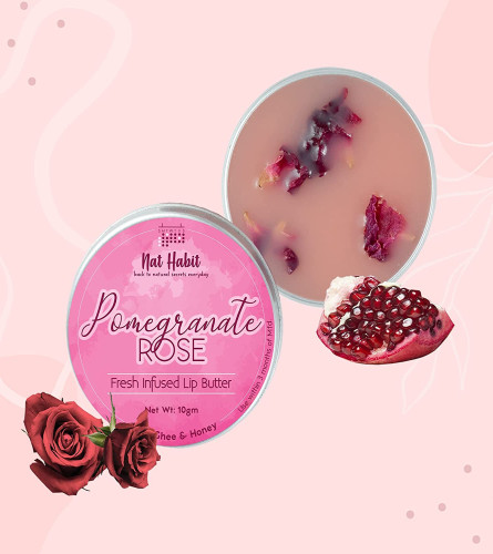 Nat Habit Pomegranate Rose Lip Balm for men & women