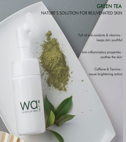 Wa - Japan | Green Tea Foaming Face Wash | Clarifies & Rejuvenates